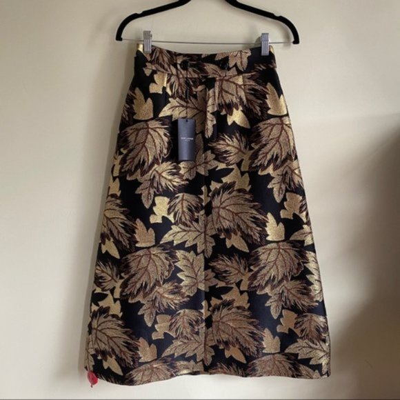 Saint Laurent Yves Brocade Skirt Red Carpet Look - Picture 2 of 8